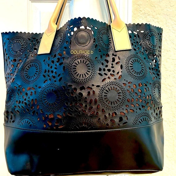 COURAGE B LEATHER TOTE - Picture 1 of 4